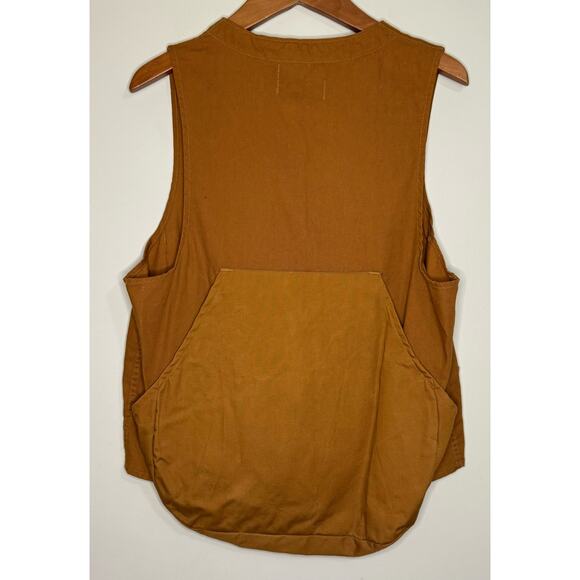 Vintage Redhead Hunting Vest Men's Medium Brown Game Pouch Shell Pockets Bird - Picture 3 of 7